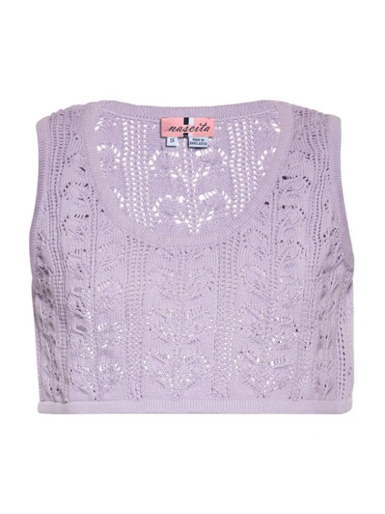 Foto van product swirly Gebreide top lavendel