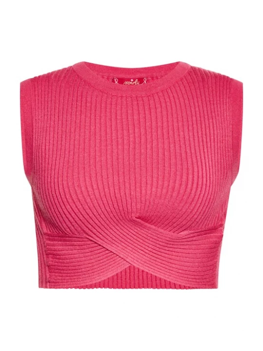 Foto van product swirly Gebreide top pink