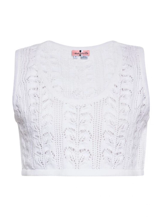 Foto van product swirly Gebreide top wit