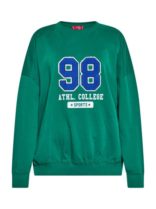 Foto van product swirly Sweatshirt blauw / riet / wit