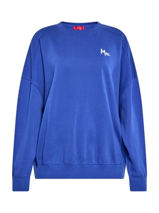 Foto van product swirly Sweatshirt blauw / wit
