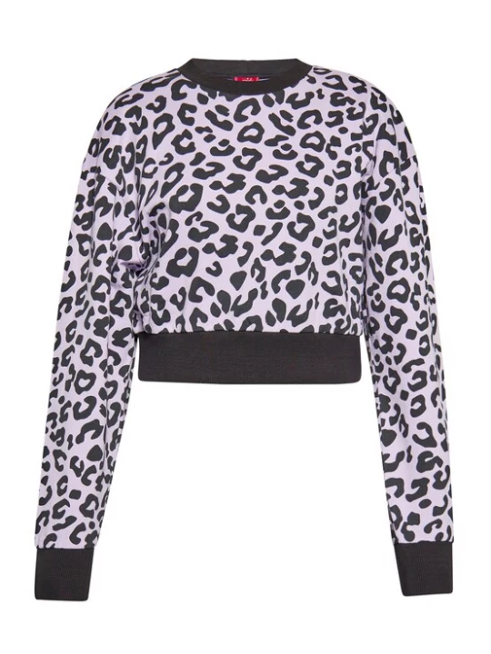 Foto van product swirly Sweatshirt lichtlila / zwart