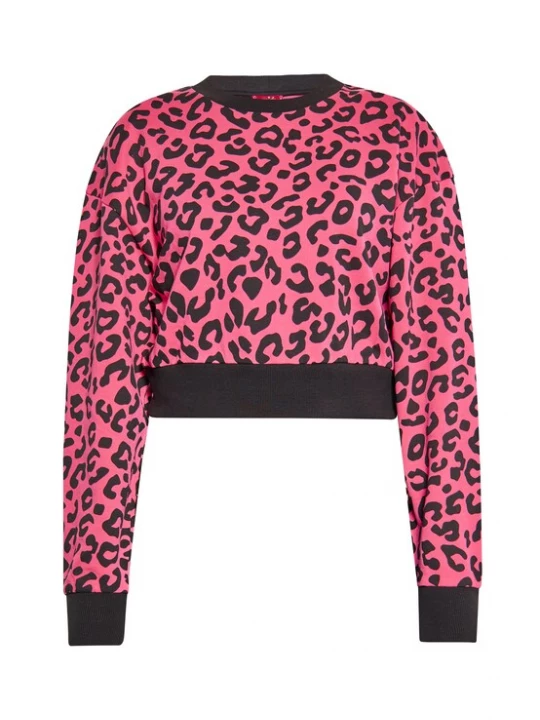 Foto van product swirly Sweatshirt lichtroze / zwart