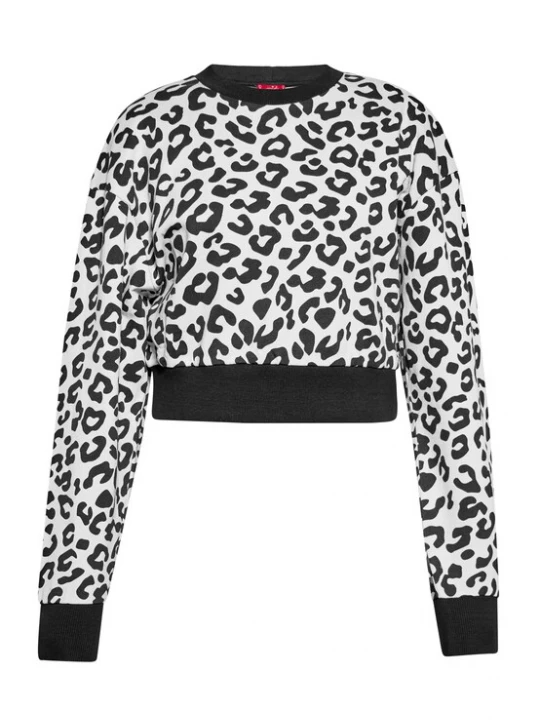Foto van product swirly Sweatshirt zwart / wit