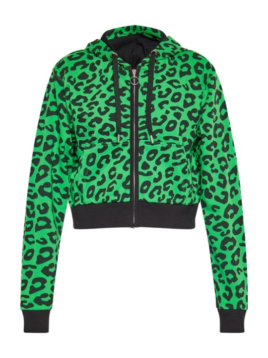 Foto van product swirly Sweatvest groen / zwart