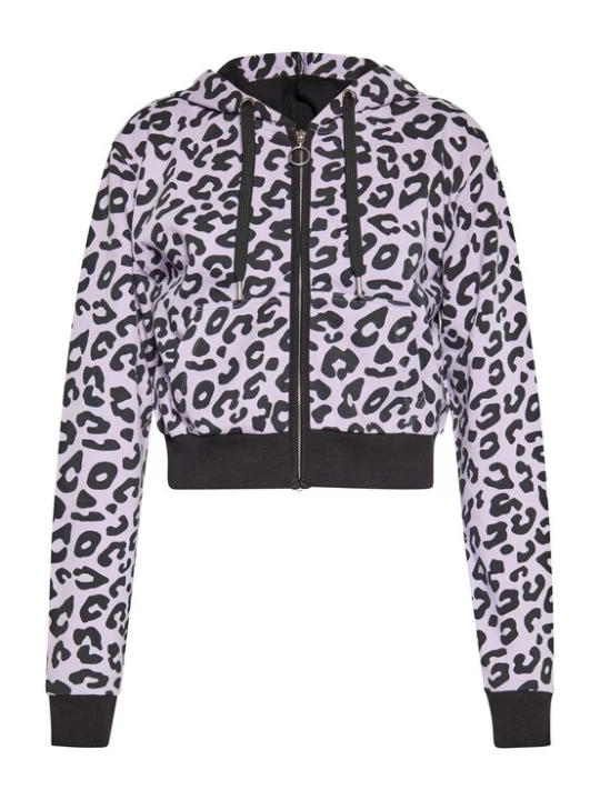 Foto van product swirly Sweatvest lavendel / zwart