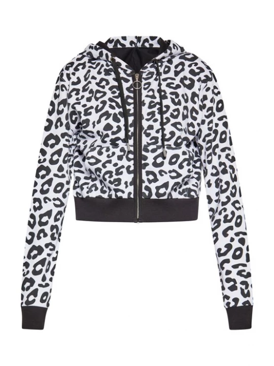 Foto van product swirly Sweatvest zwart / wit