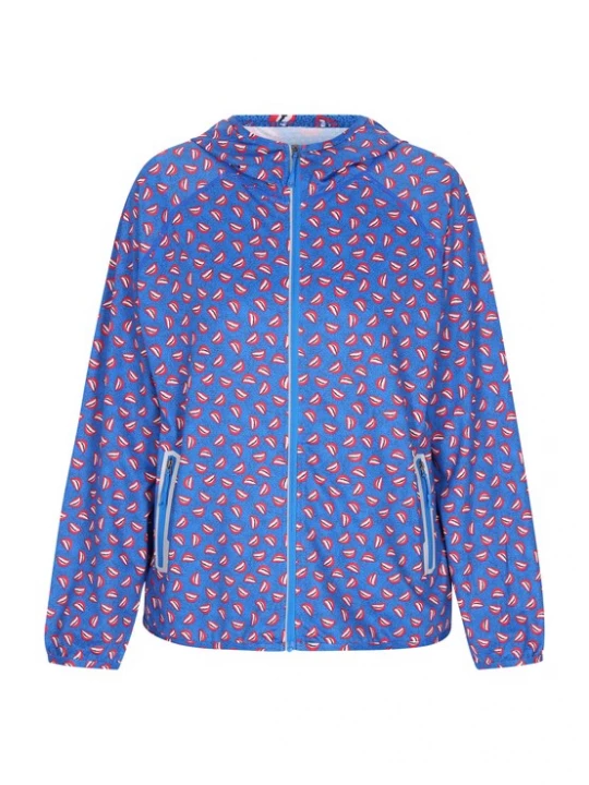 Foto van product swirly Tussenjas blauw / rood / zwart / wit