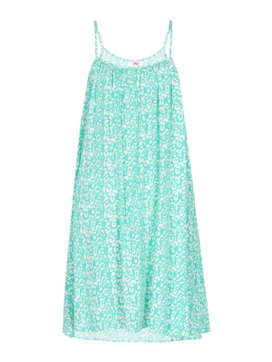 Foto van product swirly Zomerjurk 'Spring Summer' turquoise / wit