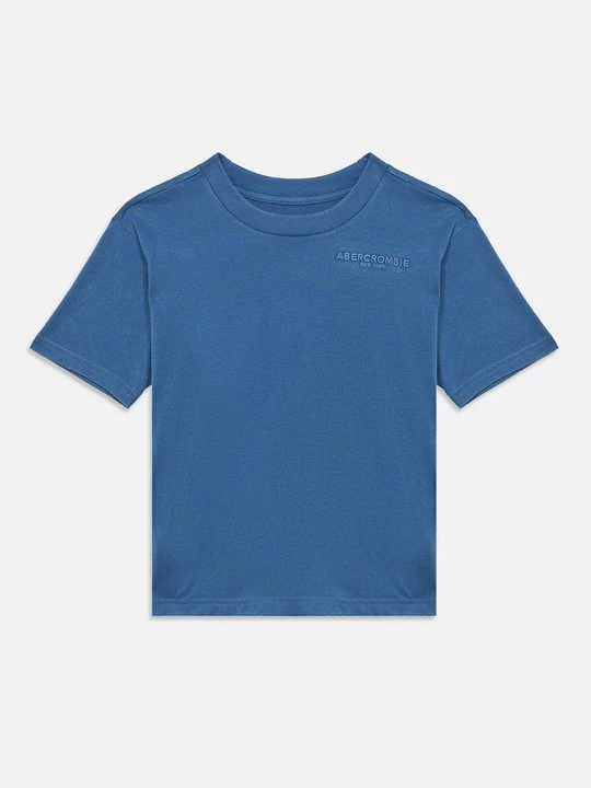 Foto van product T-shirt basic Abercrombie & Fitch blauw