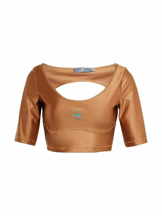 Foto van product T-shirt basic Adidas by Stella McCartney bruin