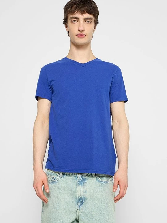 Foto van product T-shirt basic American Vintage koningsblauw