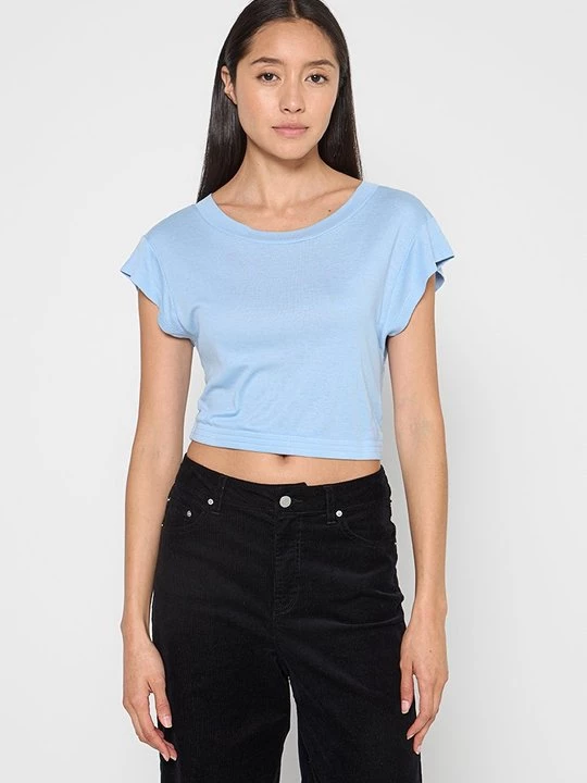 Foto van product T-shirt basic American Vintage lichtblauw