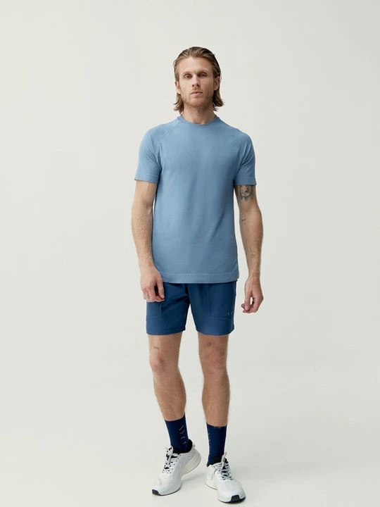 Foto van product T-shirt basic Born Living Yoga blauw