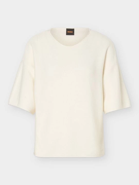 Foto van product T-shirt basic Boss crème
