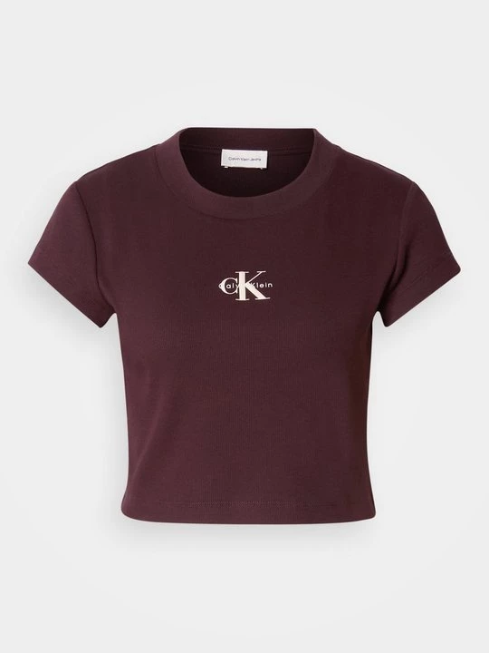 Foto van product T-shirt basic Calvin Klein Jeans donkerbruin