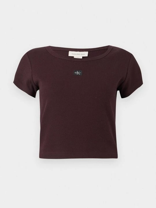 Foto van product T-shirt basic Calvin Klein Jeans donkerbruin