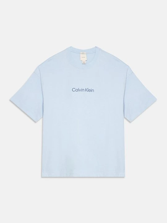 Foto van product T-shirt basic Calvin Klein Jeans lichtblauw gemêleerd