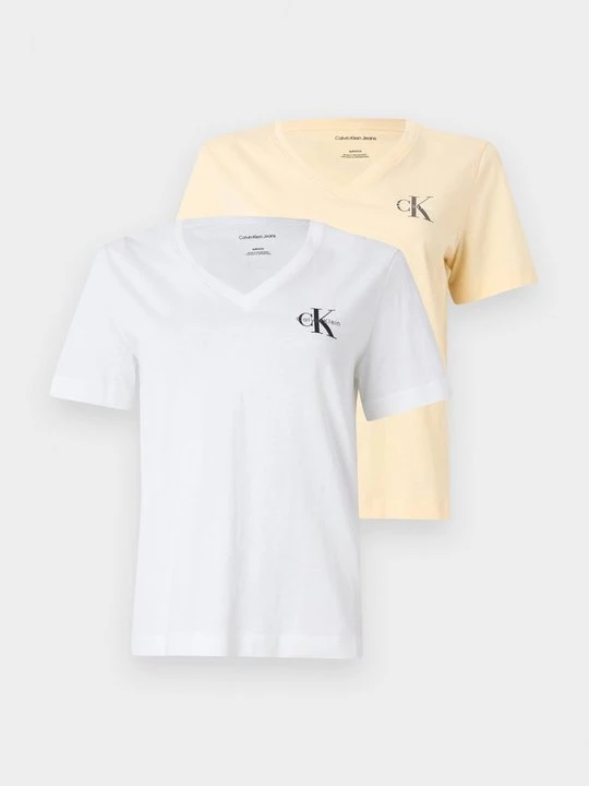 Foto van product T-shirt basic Calvin Klein Jeans lichtgeel
