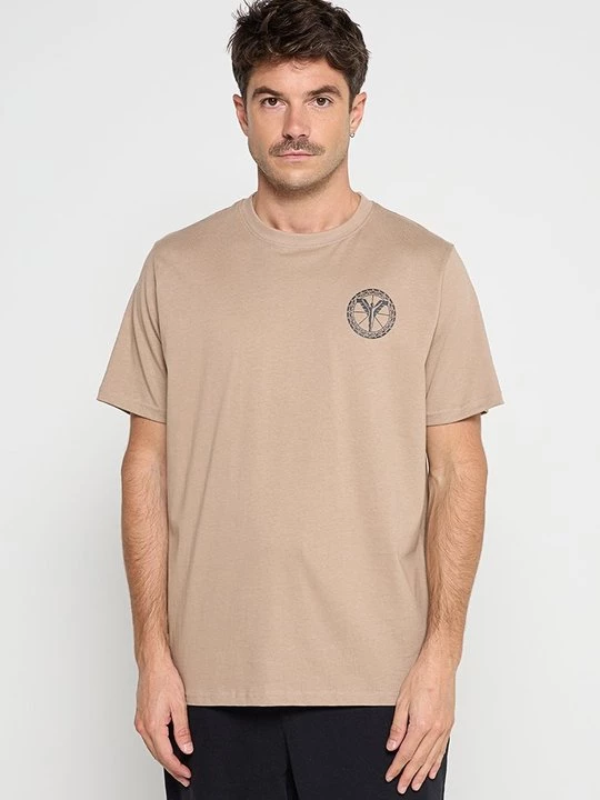 Foto van product T-shirt basic Carlo Colucci taupe