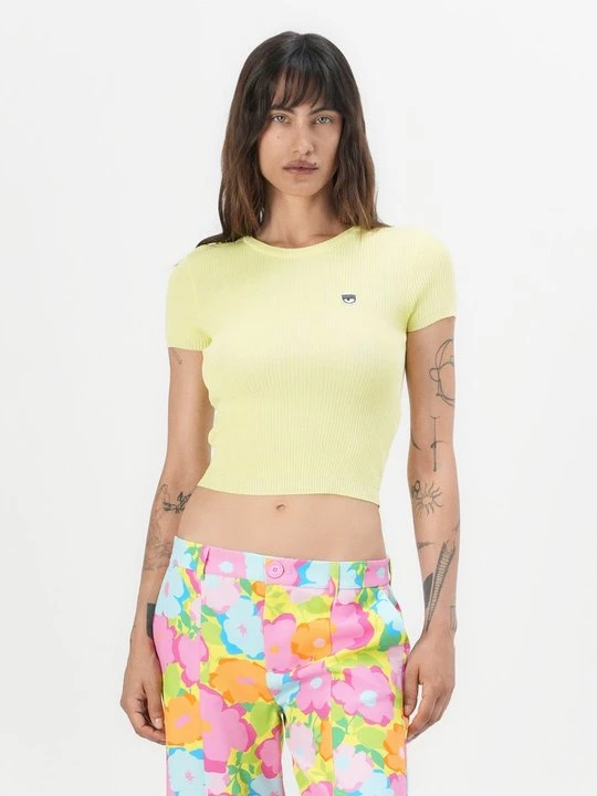 Foto van product T-shirt basic Chiara Ferragni geel