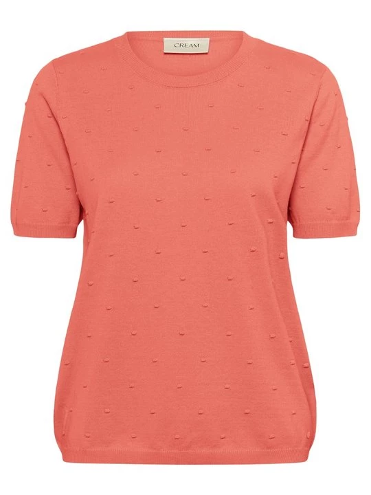 Foto van product T-shirt basic Cream donkerroze