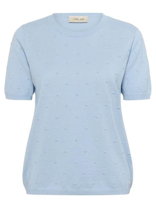 Foto van product T-shirt basic Cream lichtblauw