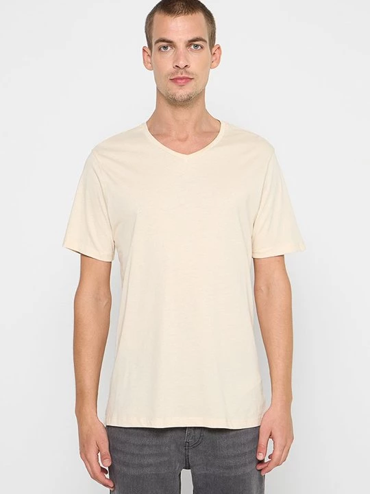 Foto van product T-shirt basic DeFacto beżowy