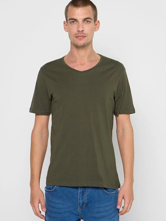 Foto van product T-shirt basic DeFacto kaki