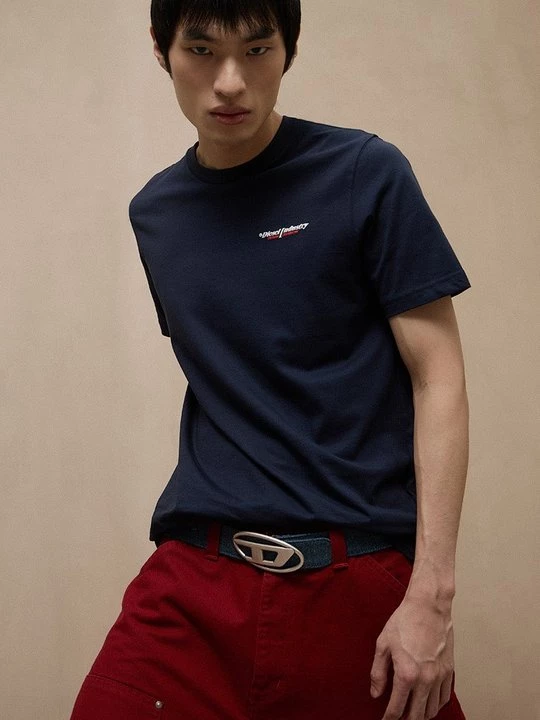 Foto van product T-shirt basic Diesel donkerblauw