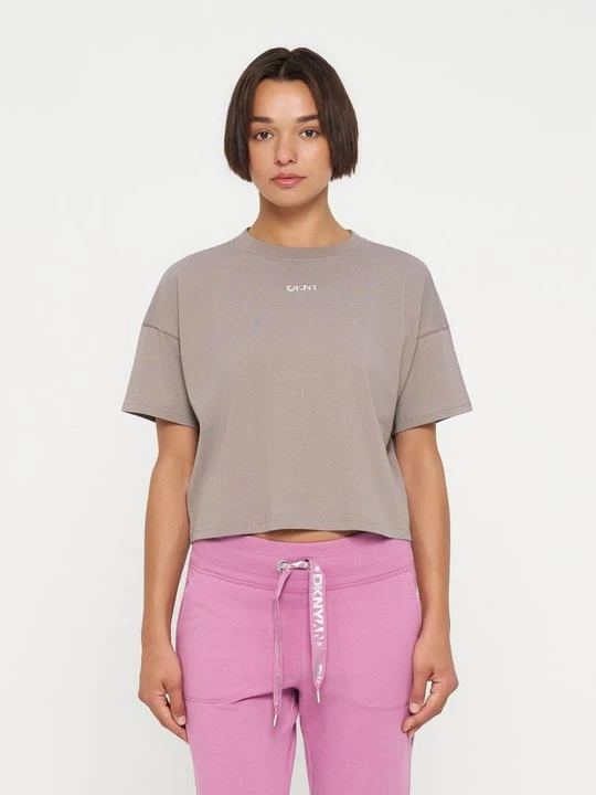 Foto van product T-shirt basic DKNY bruin