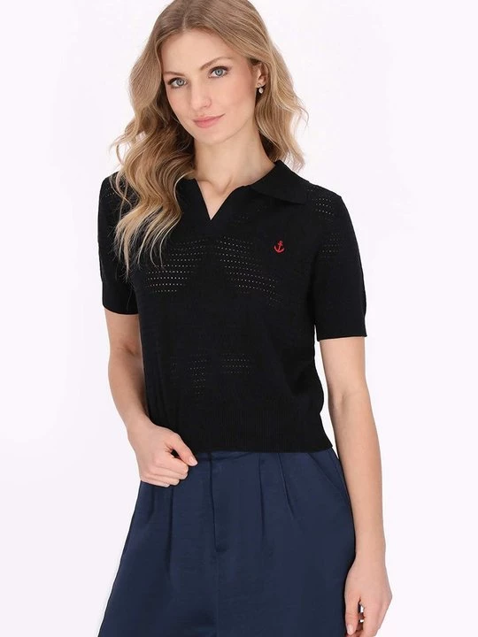 Foto van product T-shirt basic Dreimaster zwart