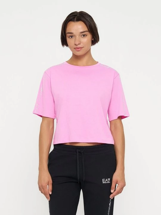 Foto van product T-shirt basic EA7 Emporio Armani donkerroze