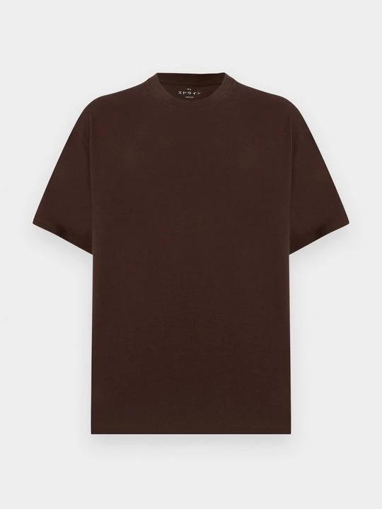 Foto van product T-shirt basic Edwin donkerbruin