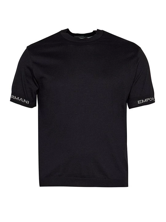 Foto van product T-shirt basic Emporio Armani gemêleerd zwart