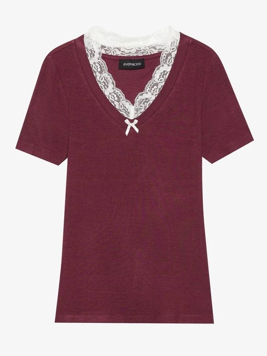 Foto van product T-shirt basic Even&Odd By Zalando bordeauxrood