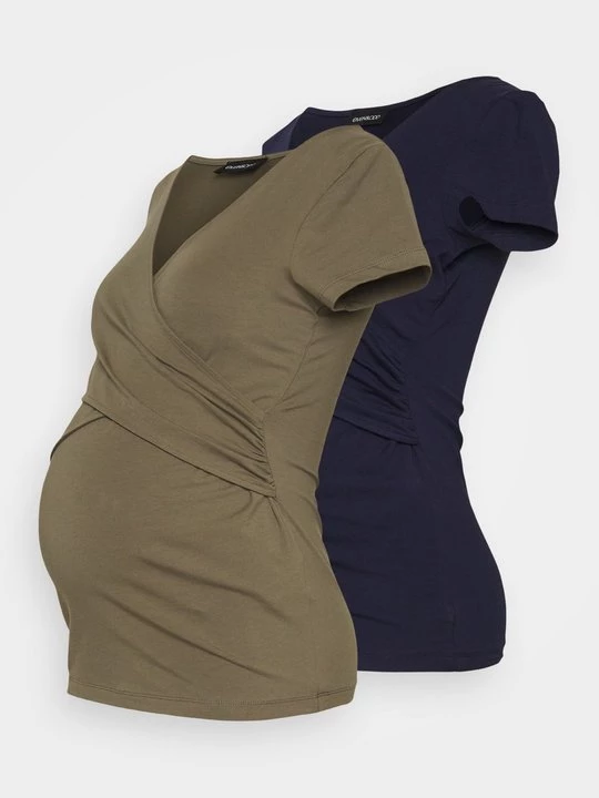 Foto van product T-shirt basic Even&Odd Maternity By Zalando kaki