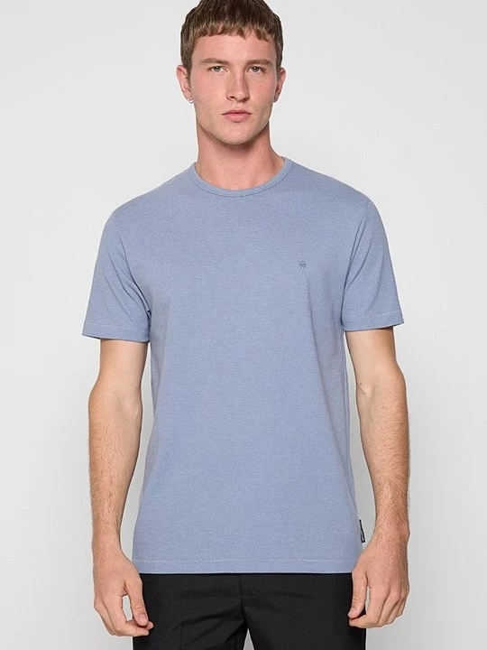 Foto van product T-shirt basic French Connection blauw gemêleerd