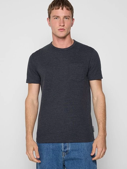 Foto van product T-shirt basic French Connection koningsblauw gemêleerd