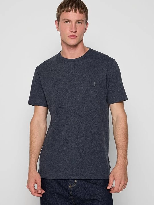 Foto van product T-shirt basic French Connection koningsblauw gemêleerd
