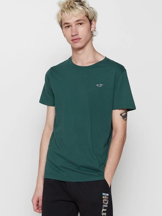 Foto van product T-shirt basic Hollister Co. donkergroen