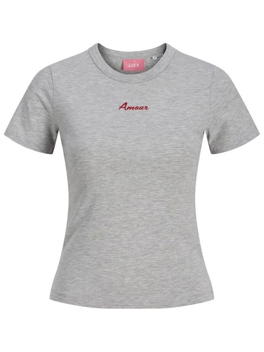 Foto van product T-shirt basic JJXX lichtgrijs gemêleerd