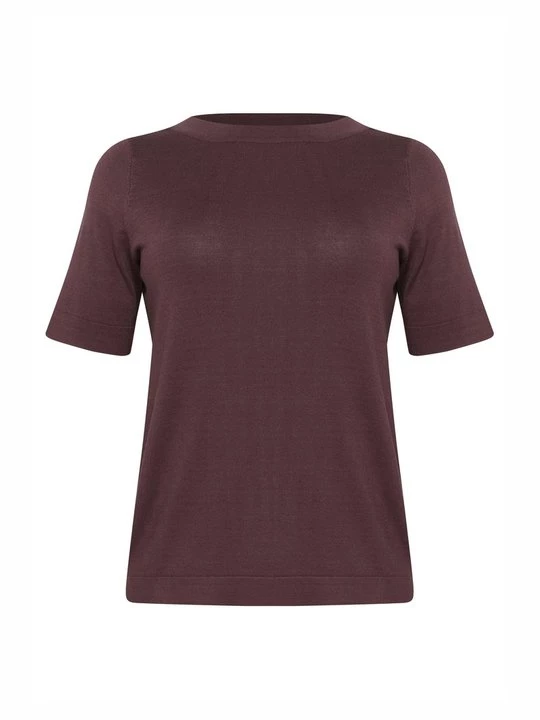 Foto van product T-shirt basic Kaffe bordeauxrood