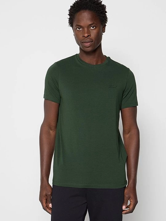 Foto van product T-shirt basic KARL LAGERFELD donkergroen