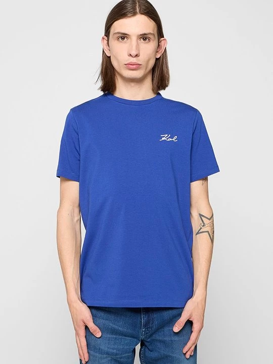 Foto van product T-shirt basic KARL LAGERFELD koningsblauw