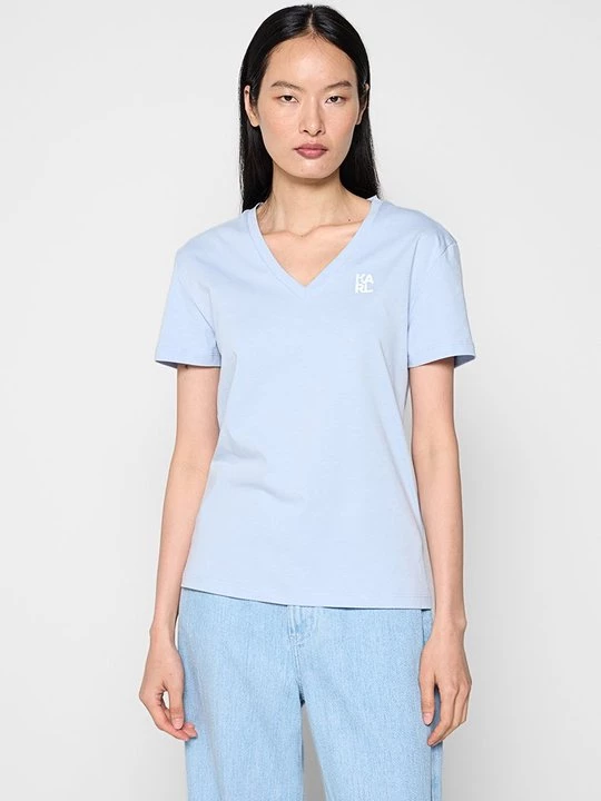 Foto van product T-shirt basic KARL LAGERFELD lichtblauw