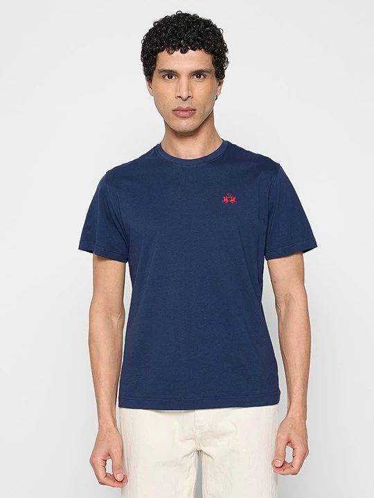Foto van product T-shirt basic La Martina donkerblauw