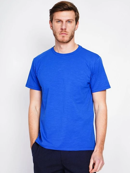 Foto van product T-shirt basic Le Jardin du Lin blauw