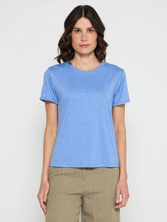 Foto van product T-shirt basic Le Jardin du Lin blauw