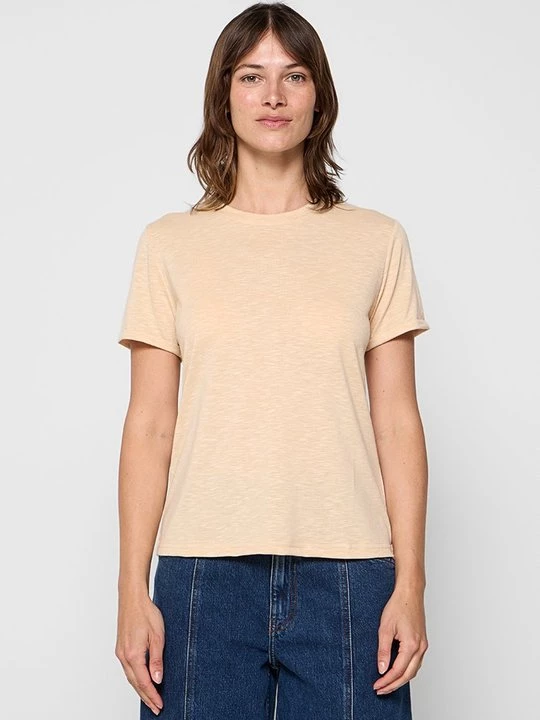 Foto van product T-shirt basic Le Jardin du Lin camel
